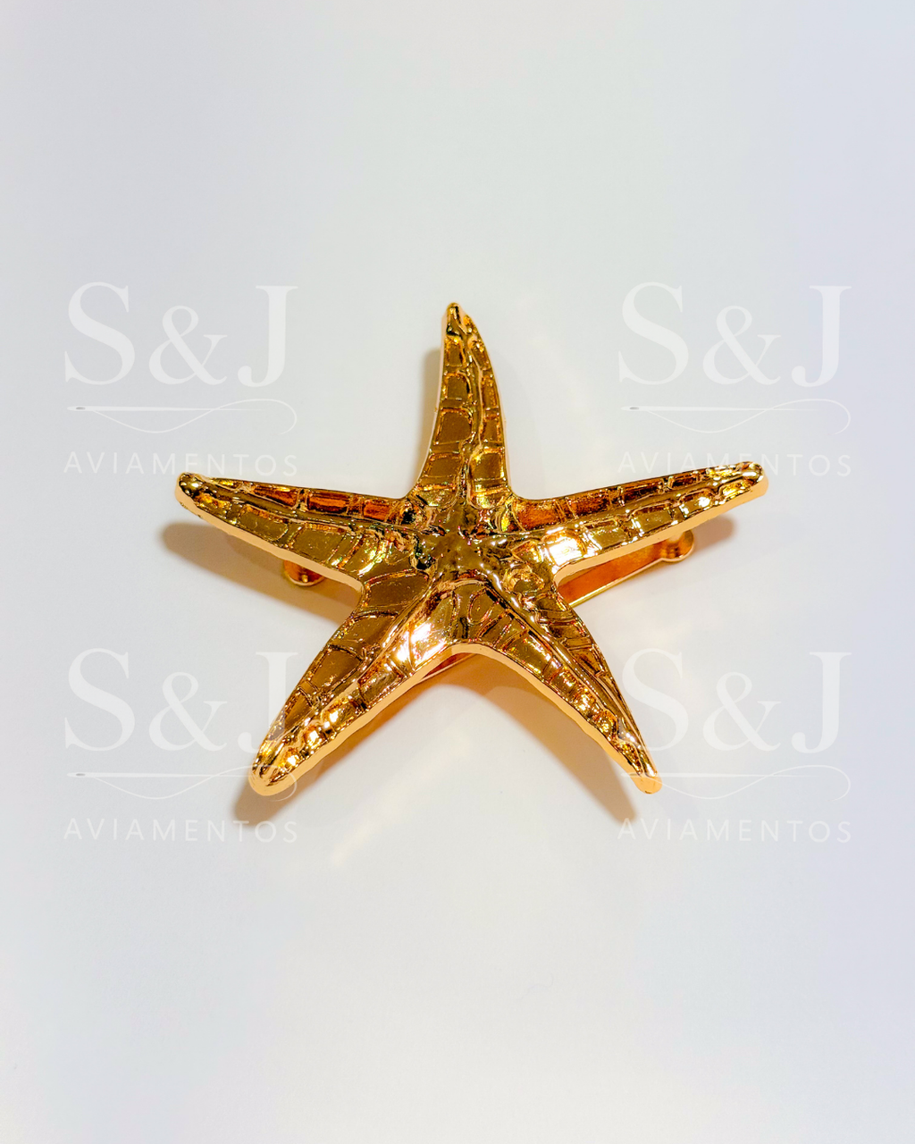 Broche Estrela-do-Mar Dourado