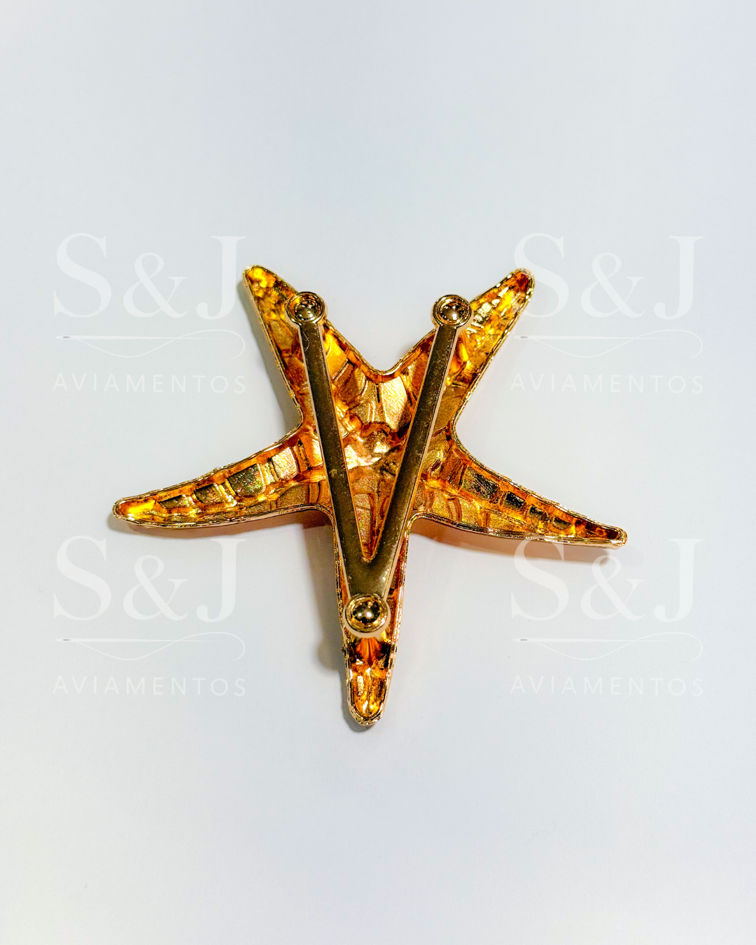 Broche Estrela-do-Mar Dourado