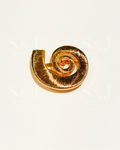 Broche Espiral Dourado Texturizado