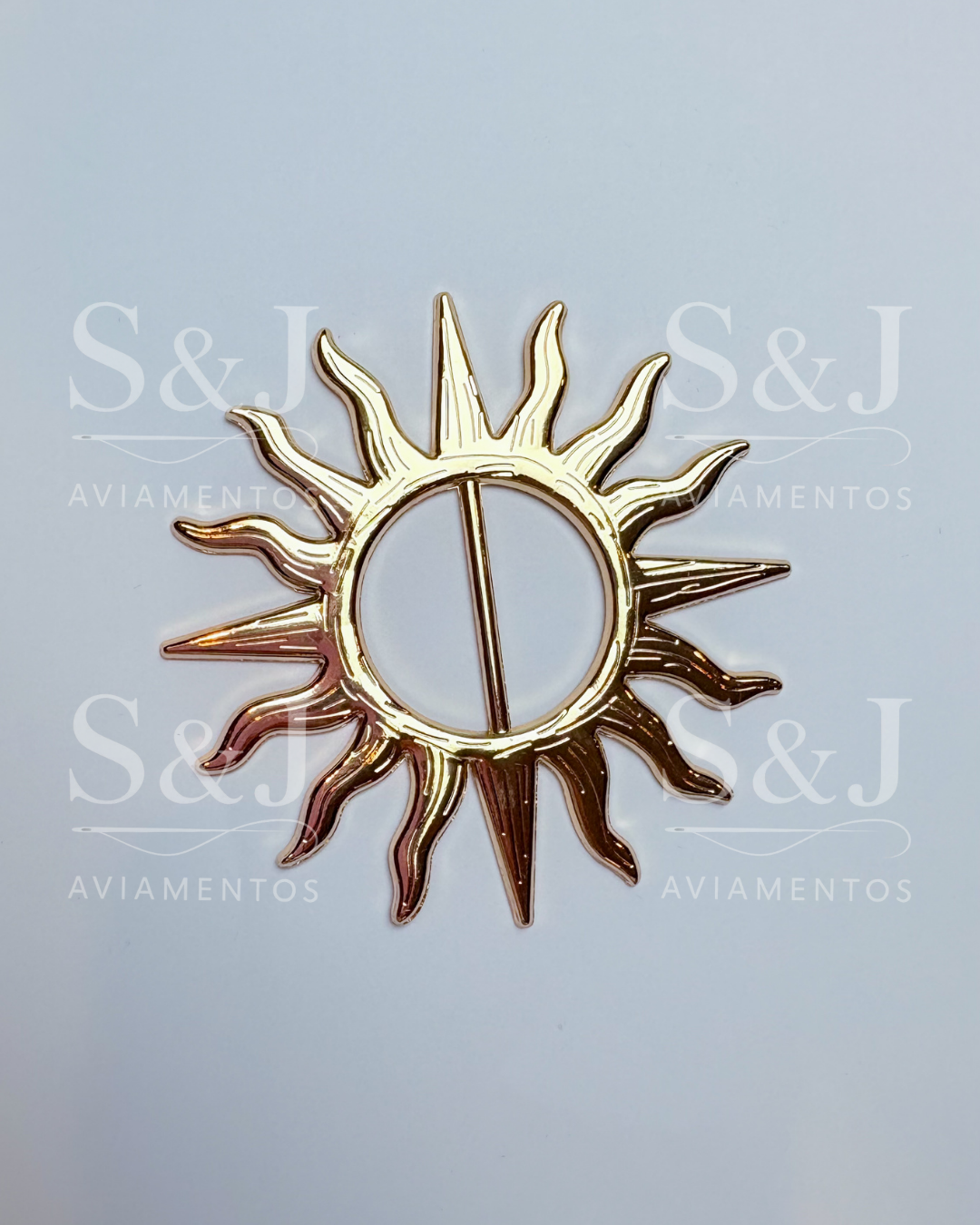 Fivela Sol Dourado