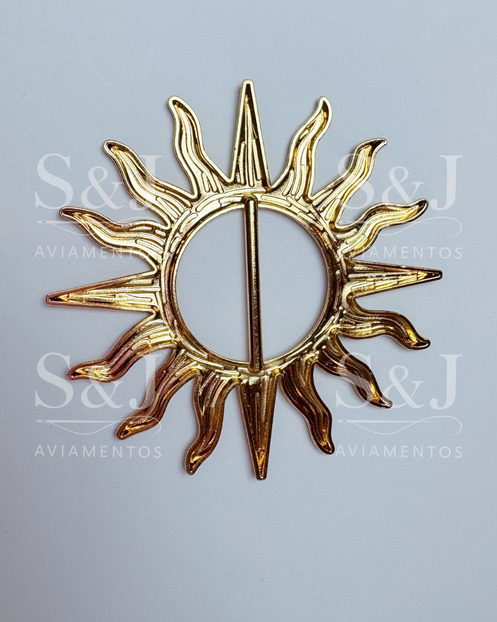 Fivela Sol Dourado